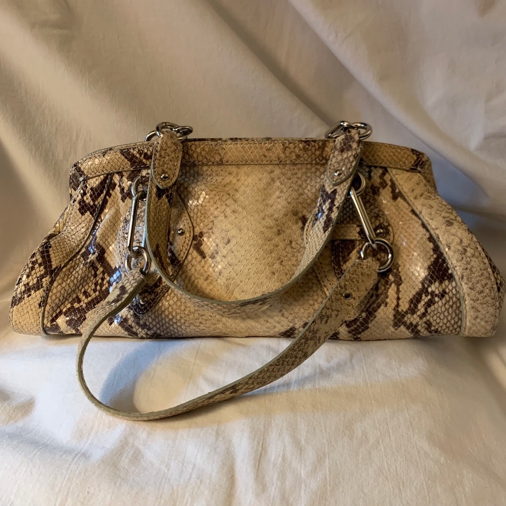 Cole Haan 'Trinity' Leather Python Print Handbag - image 1